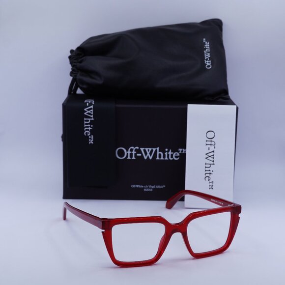 Final Price! Off-White OERJ052 STYLE 52 2500 Red Eyeglasses 51mm - Picture 1 of 9